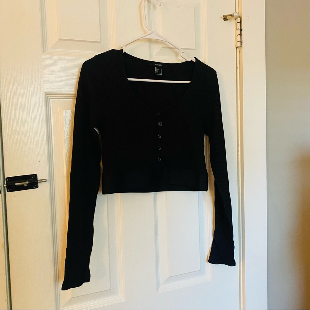 Forever 21 Black Crop Top
